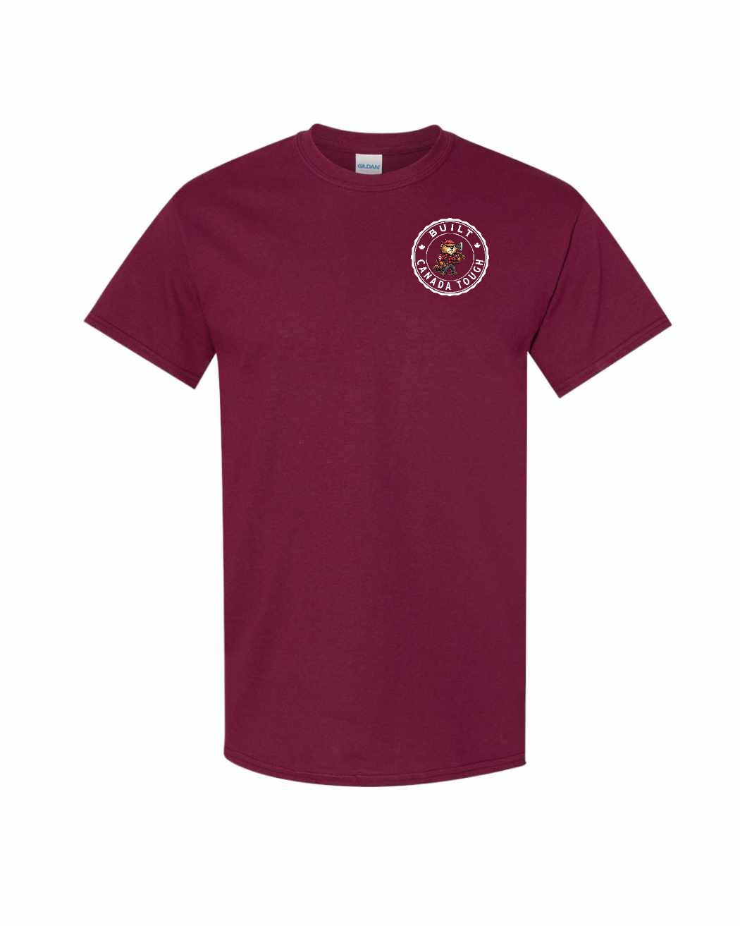 Built Canada Tough Male Beaver Axe Left Chest Men's Tee - Gildan Canada (sewn Internationally)