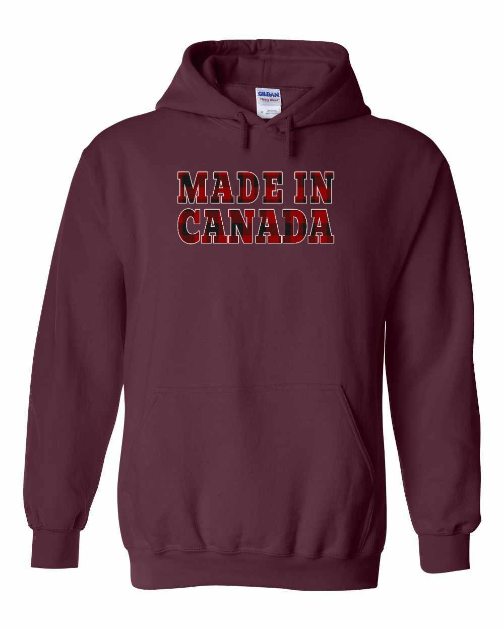 Made in Canada Plaid Background Full Pullover - Gildan Canada (sewn Internationally)