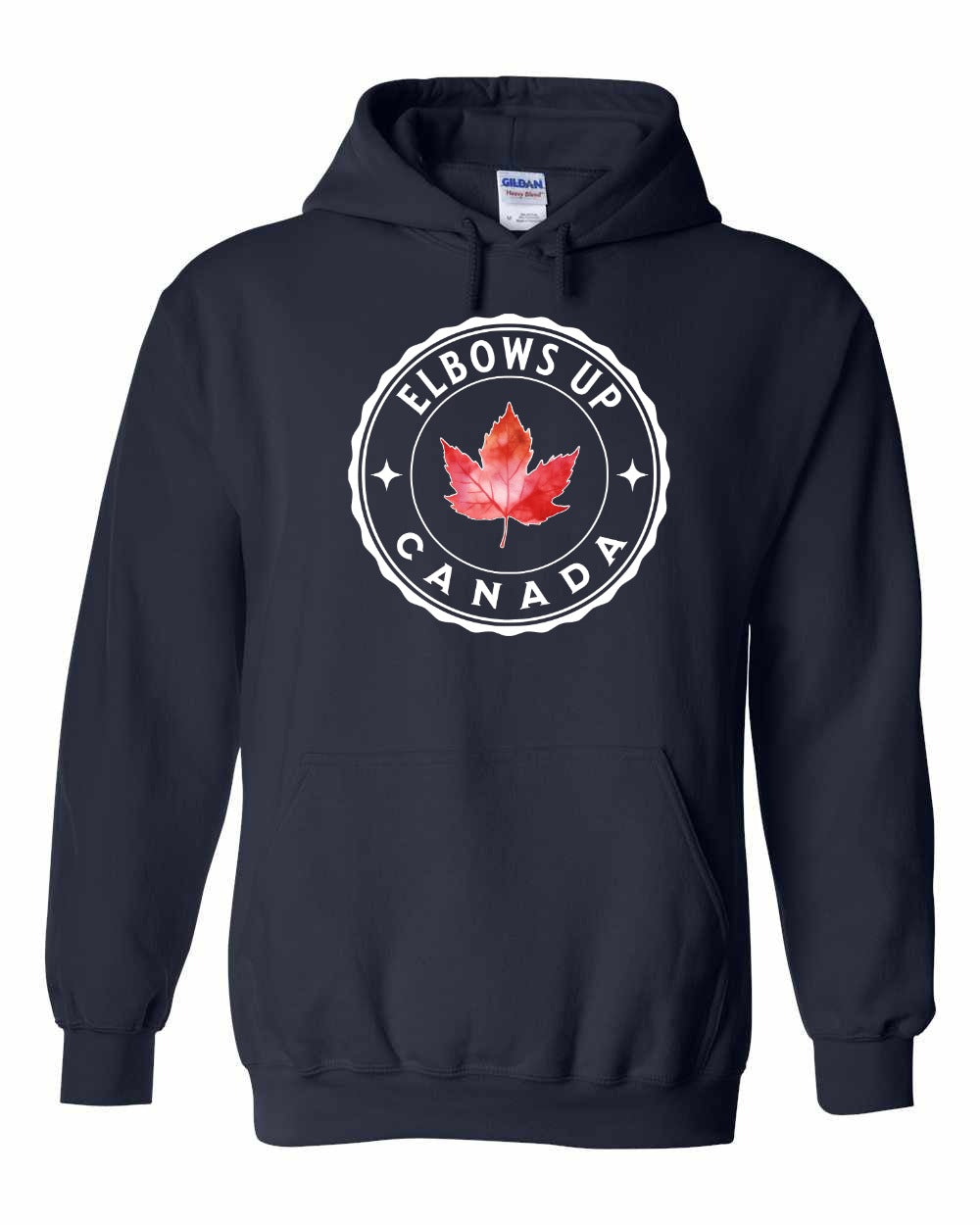 Elbows up Leaf Full Pullover - Gildan Canada (sewn Internationally)