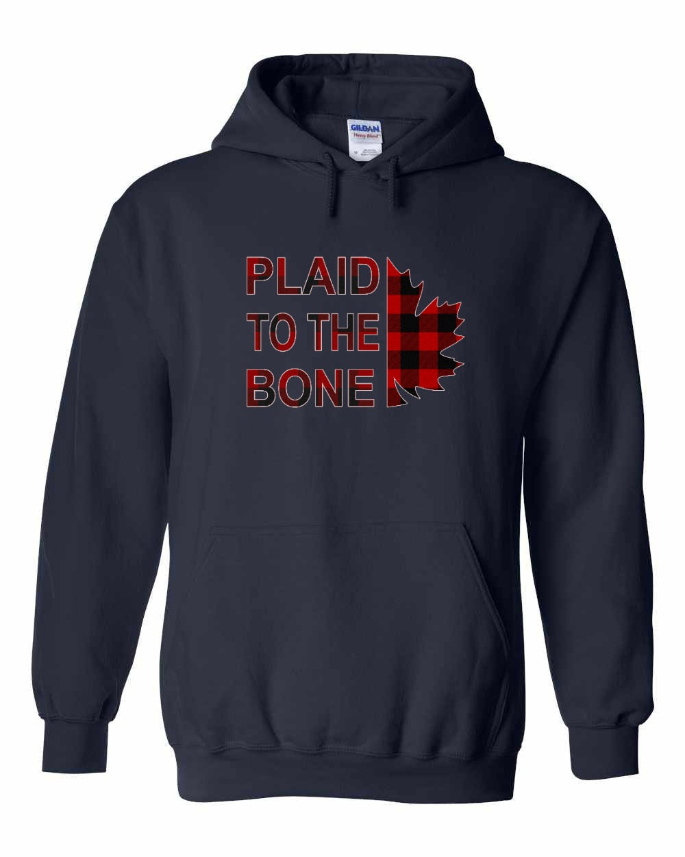 Plaid to the Bone Stacked Leaf Full Pullover - Gildan Canada (sewn Internationally)