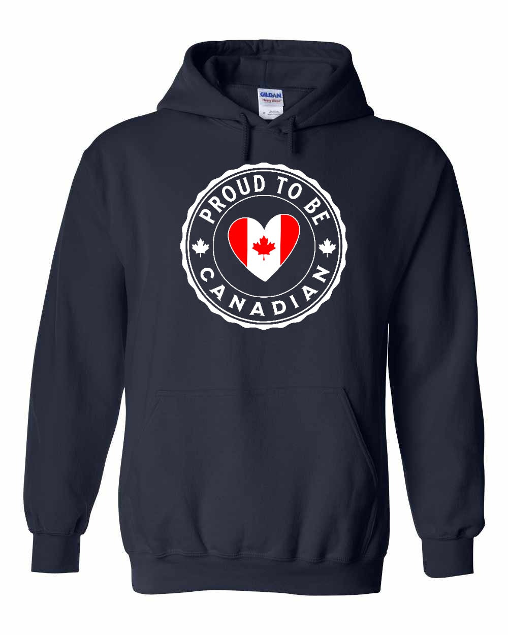 Proud to be Canadian Heart Flag Full Pullover - Gildan Canada (sewn Internationally)