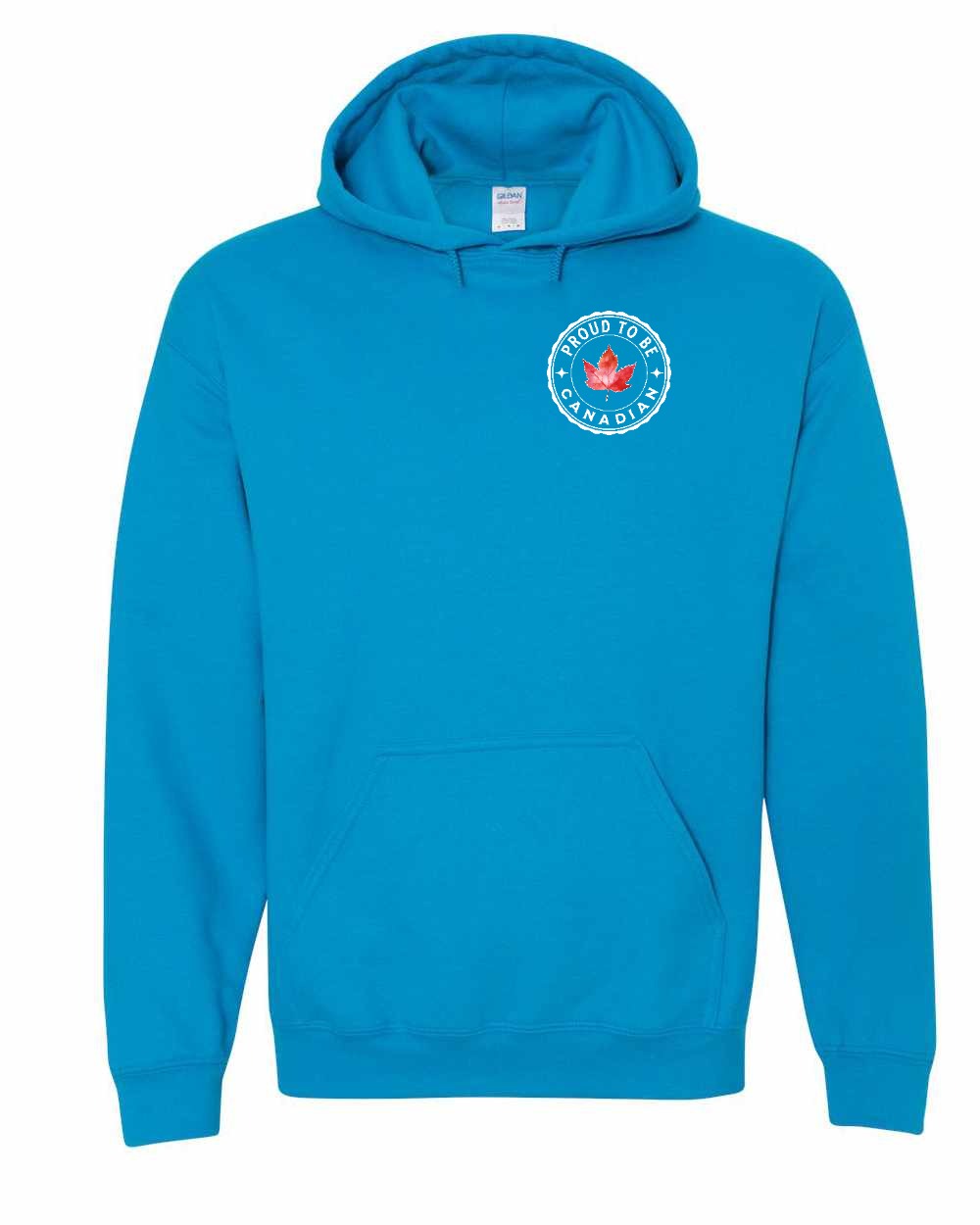 Proud to be Canadian Leaf Left Chest and Back Pullover - Gildan Canada (sewn Internationally)
