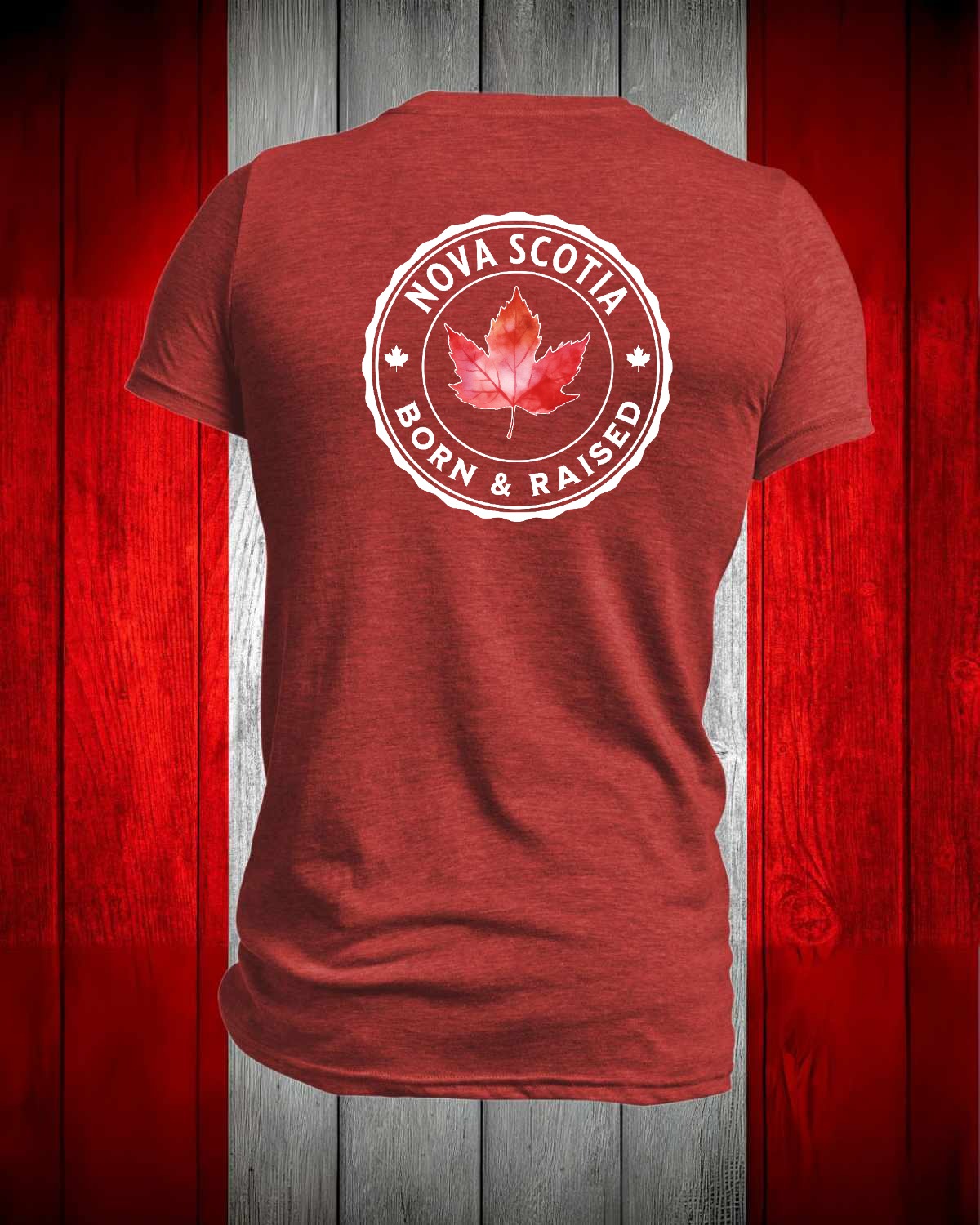Nova Scotia Born and Raised left chest and back Men's Stanfield's Tee