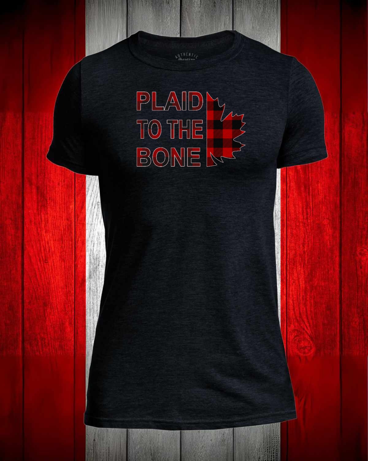 Plaid to the Bone Leaf Full Men's Stanfield's Tee