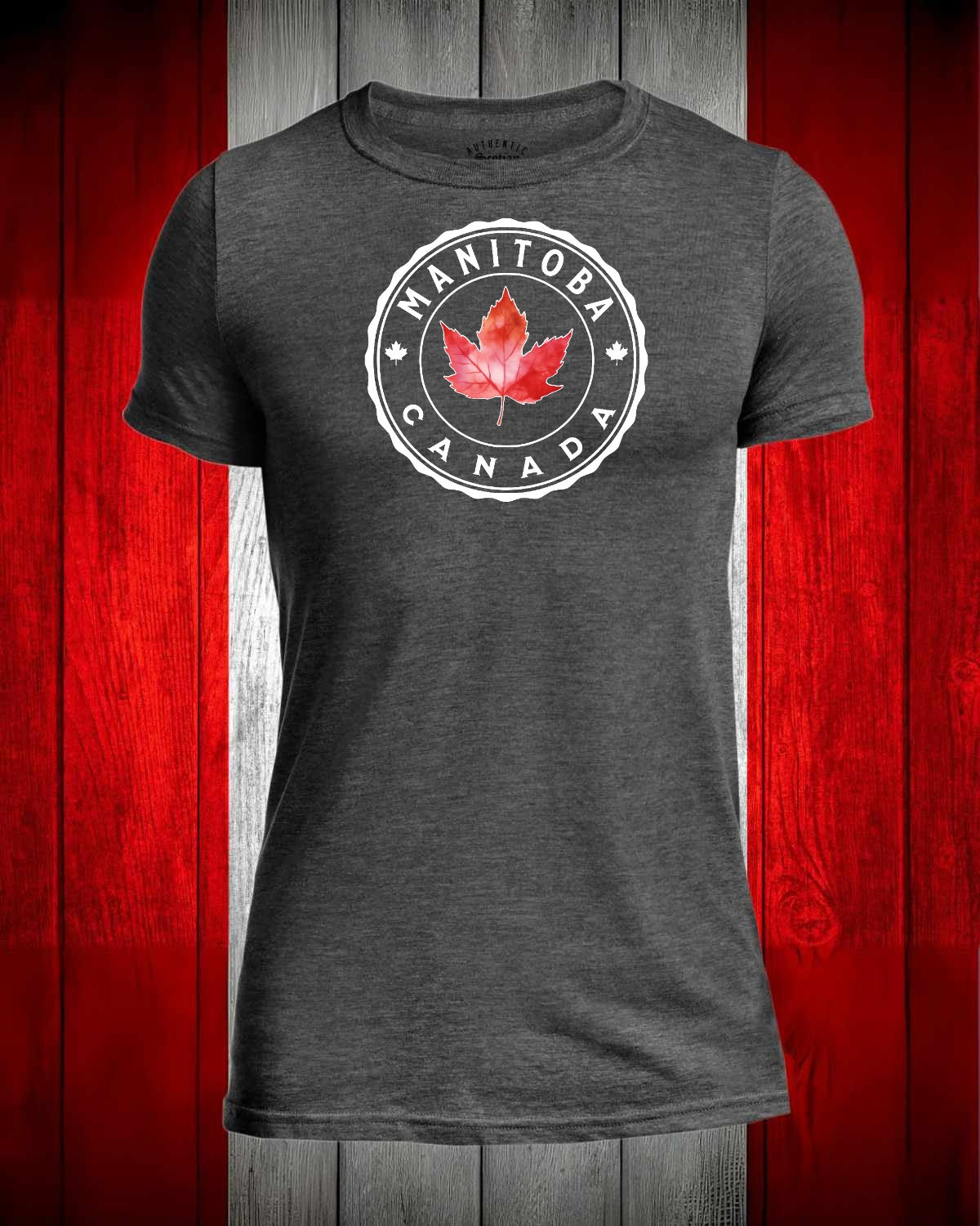 Manitoba Canada Full Front Men's Stanfield's Tee