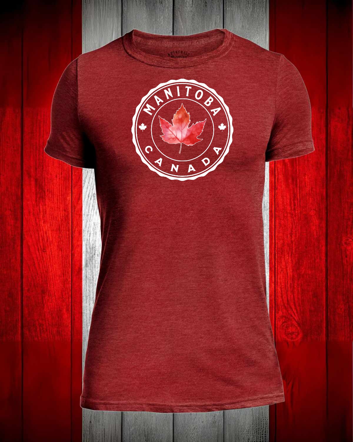Manitoba Canada Full Front Men's Stanfield's Tee