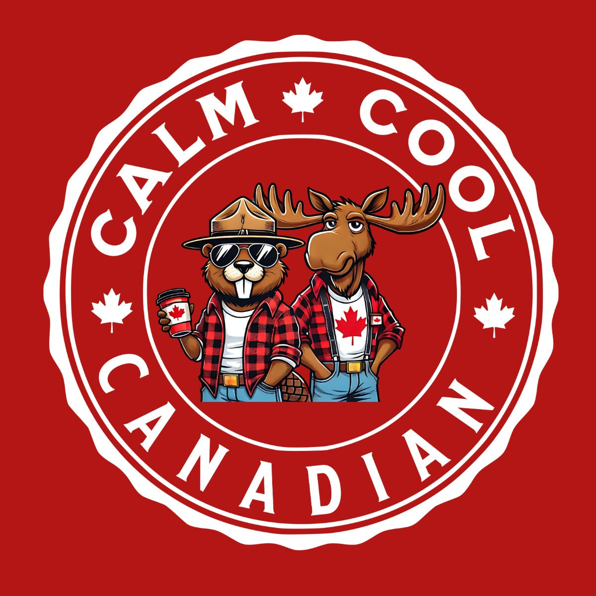 Calm Cool Canadian Moose & Beaver
