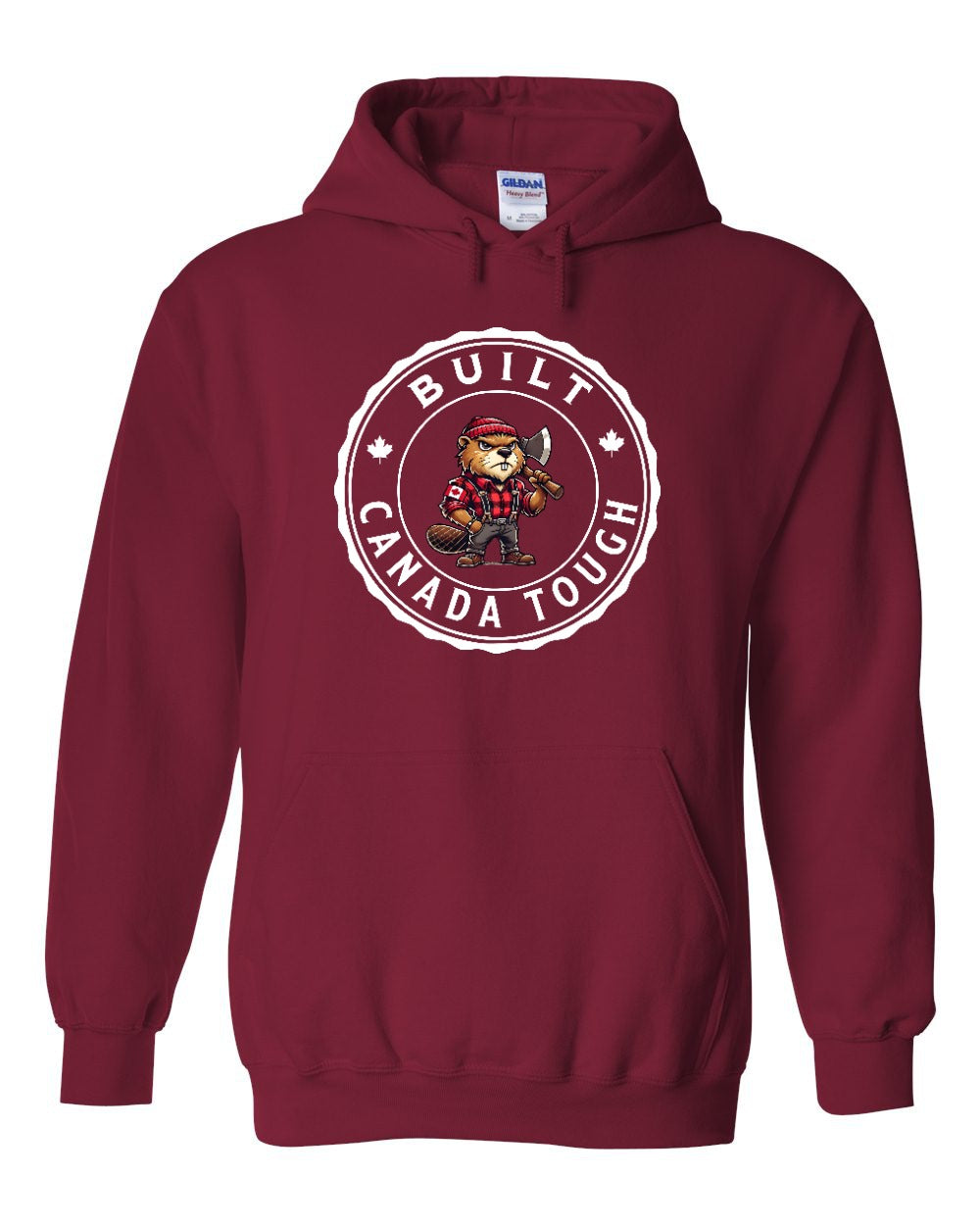 Built Canada Tough Male Axe Beaver Hoodie