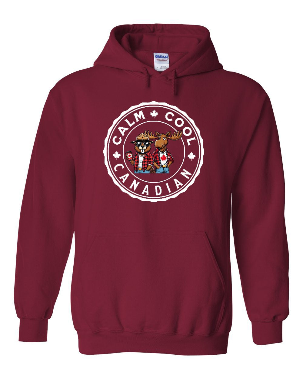 Calm Cool Canadian Beaver  And Moose Hoodie