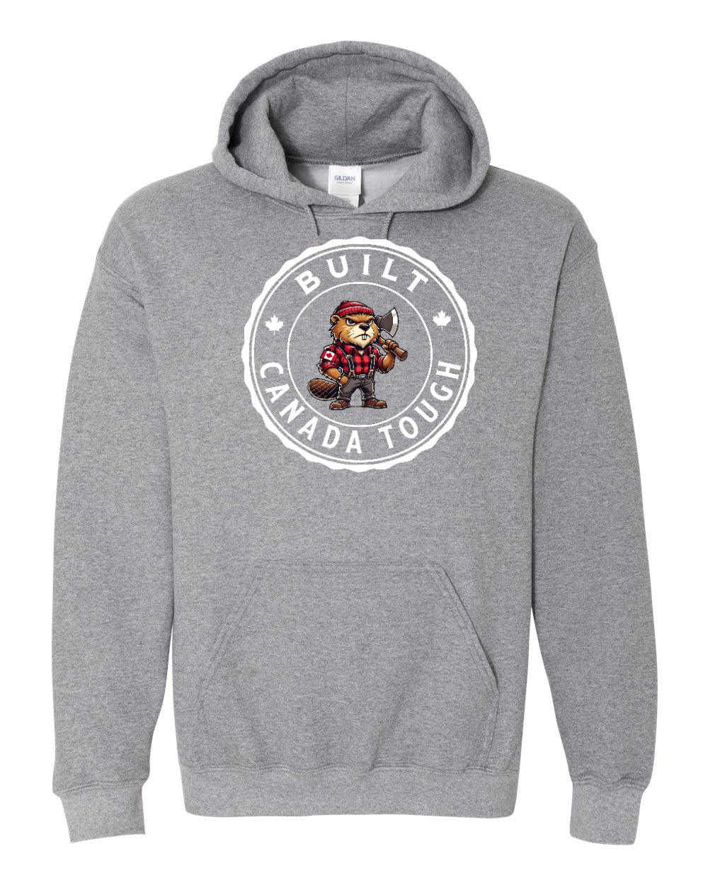 Built Canada Tough Male Axe Beaver Hoodie