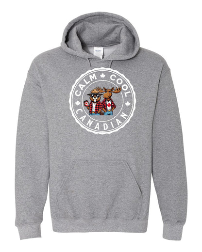 Calm Cool Canadian Beaver  And Moose Hoodie