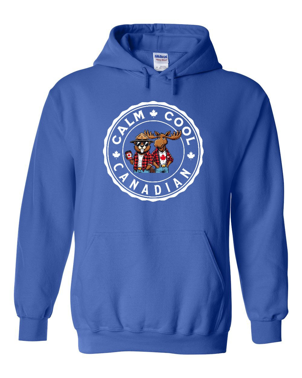 Calm Cool Canadian Beaver  And Moose Hoodie