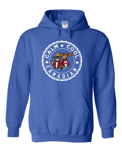 Calm Cool Canadian Beaver  And Moose Hoodie
