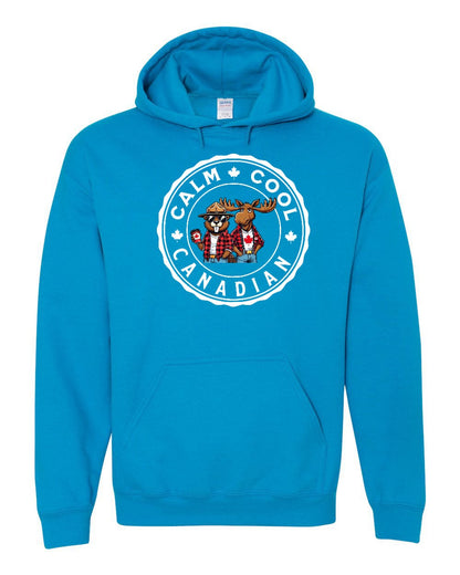 Calm Cool Canadian Beaver  And Moose Hoodie