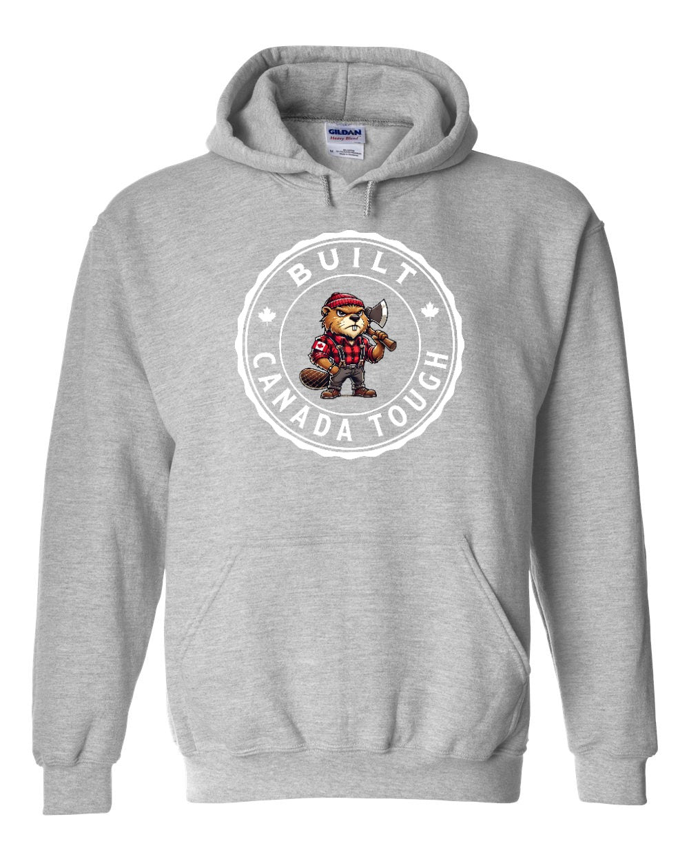 Built Canada Tough Male Axe Beaver Hoodie