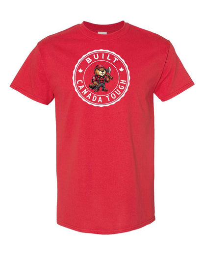 Built Canada Tough Male Beaver Axe Men's Tee - Gildan Canada (sewn Internationally)