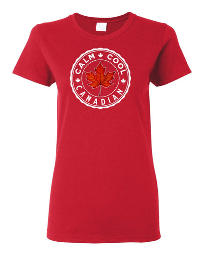 Calm Cool Canadian Leaf Women's Tee - Gildan Canada (sewn Internationally)