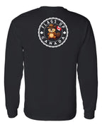 Flags Up Canada Male Beaver Version Left Chest And Back  Long Sleeve Tee ) - Unisex