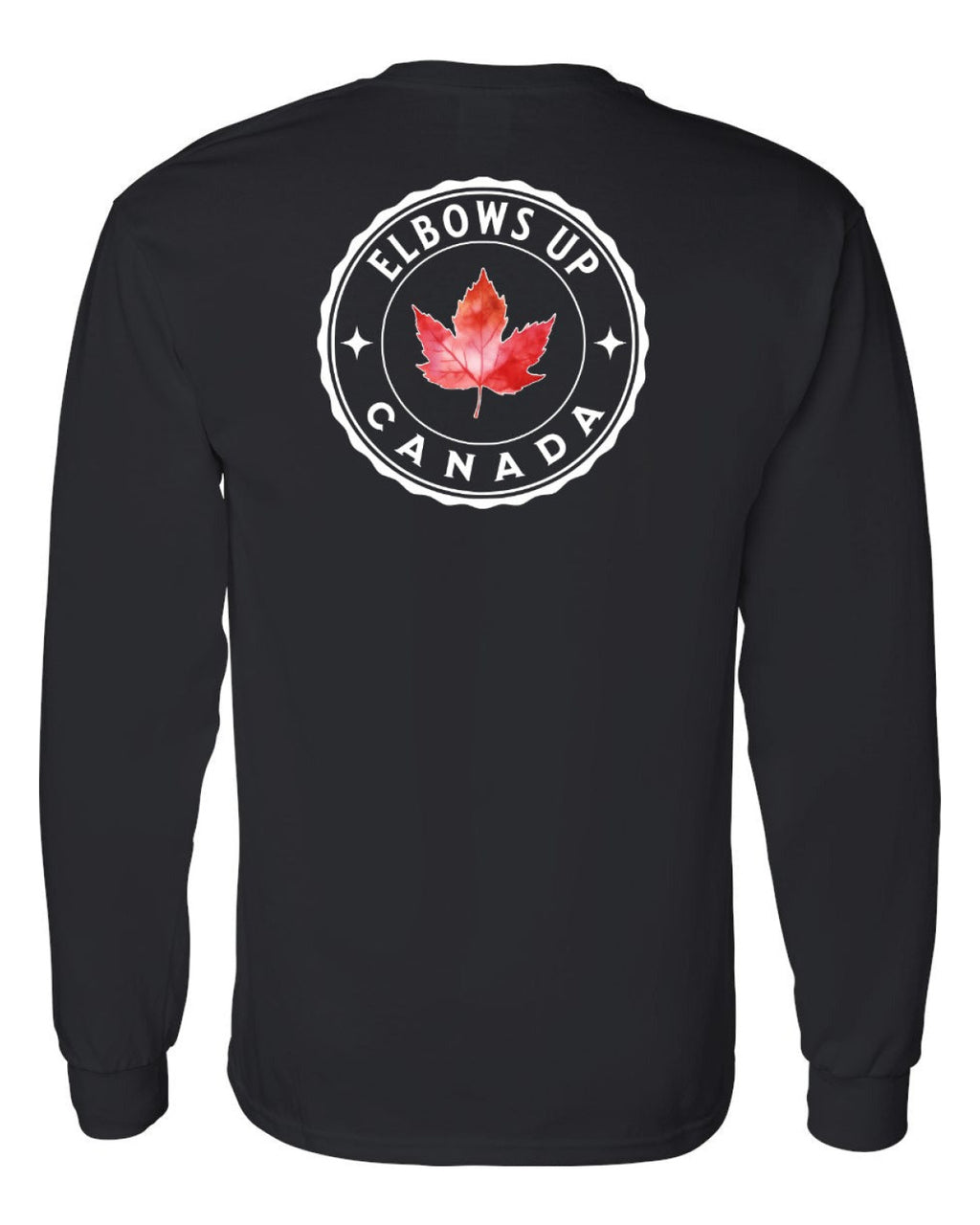 Elbows up Leaf Left Chest and Back Long Sleeve - Unisex