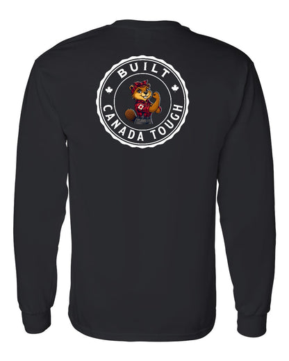 Built Canada Tough Rosie Flex Left Chest and Back Long Sleeve - Gildan Canada (sewn Internationally)