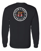 Calm Cool Moose and Beaver Left Chest and Back Long Sleeve - Unisex