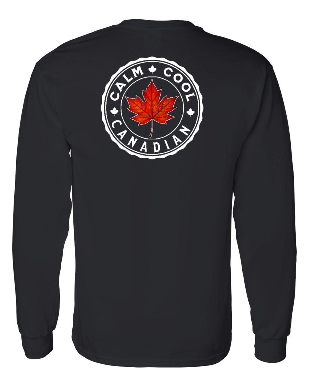 Calm Cool Canadian Leaf Left Chest and Back Long Sleeve - Unisex