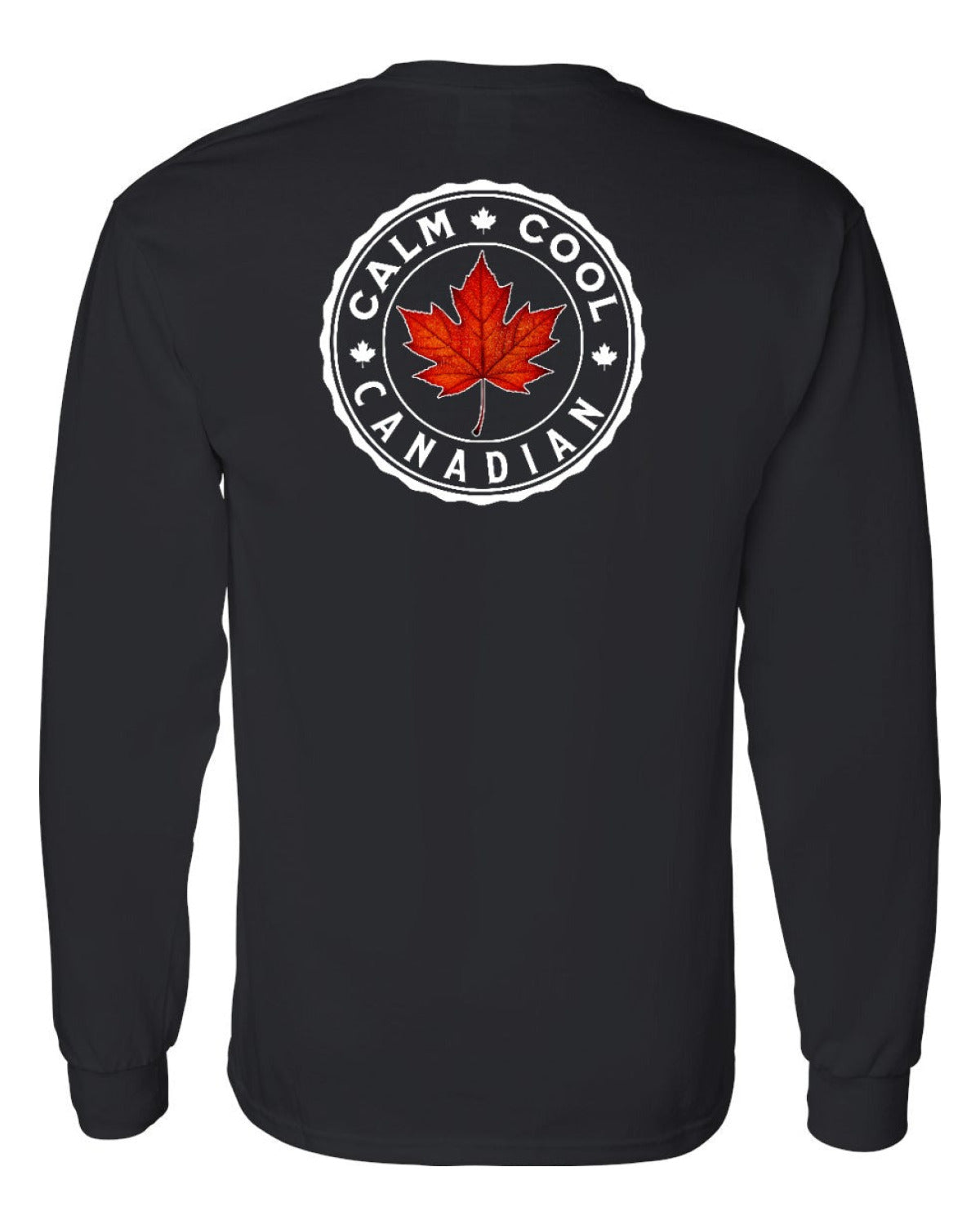 Calm Cool Canadian Leaf Left Chest and Back Long Sleeve - Unisex