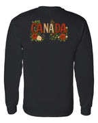 Canada Flowers Left Chest and Back Long Sleeve - Unisex