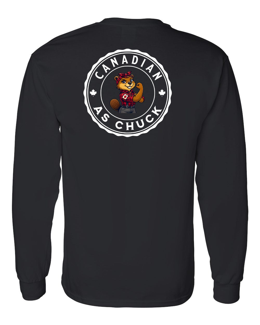 CDN as Chuck Rosie Flex Left Chest and Back Long Sleeve - Gildan Canada (sewn Internationally)