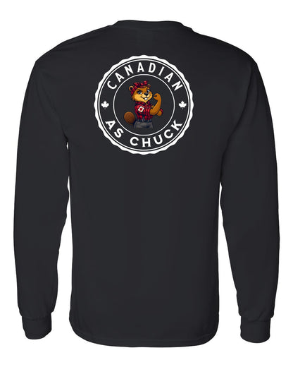 CDN as Chuck Rosie Flex Left Chest and Back Long Sleeve - Gildan Canada (sewn Internationally)