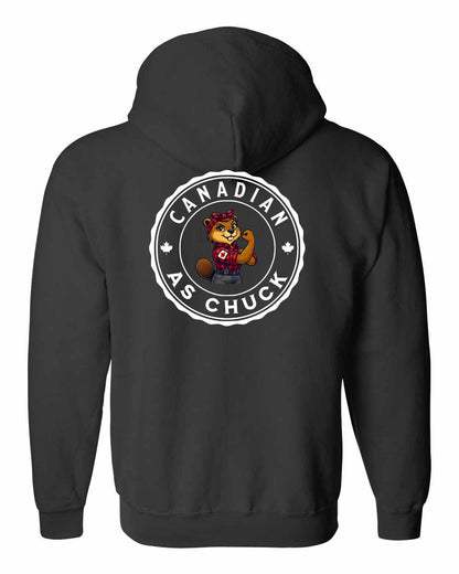 CDN as Chuck Rosie Flex Left Chest and Back Zip Hoodie - Gildan Canada (sewn Internationally)