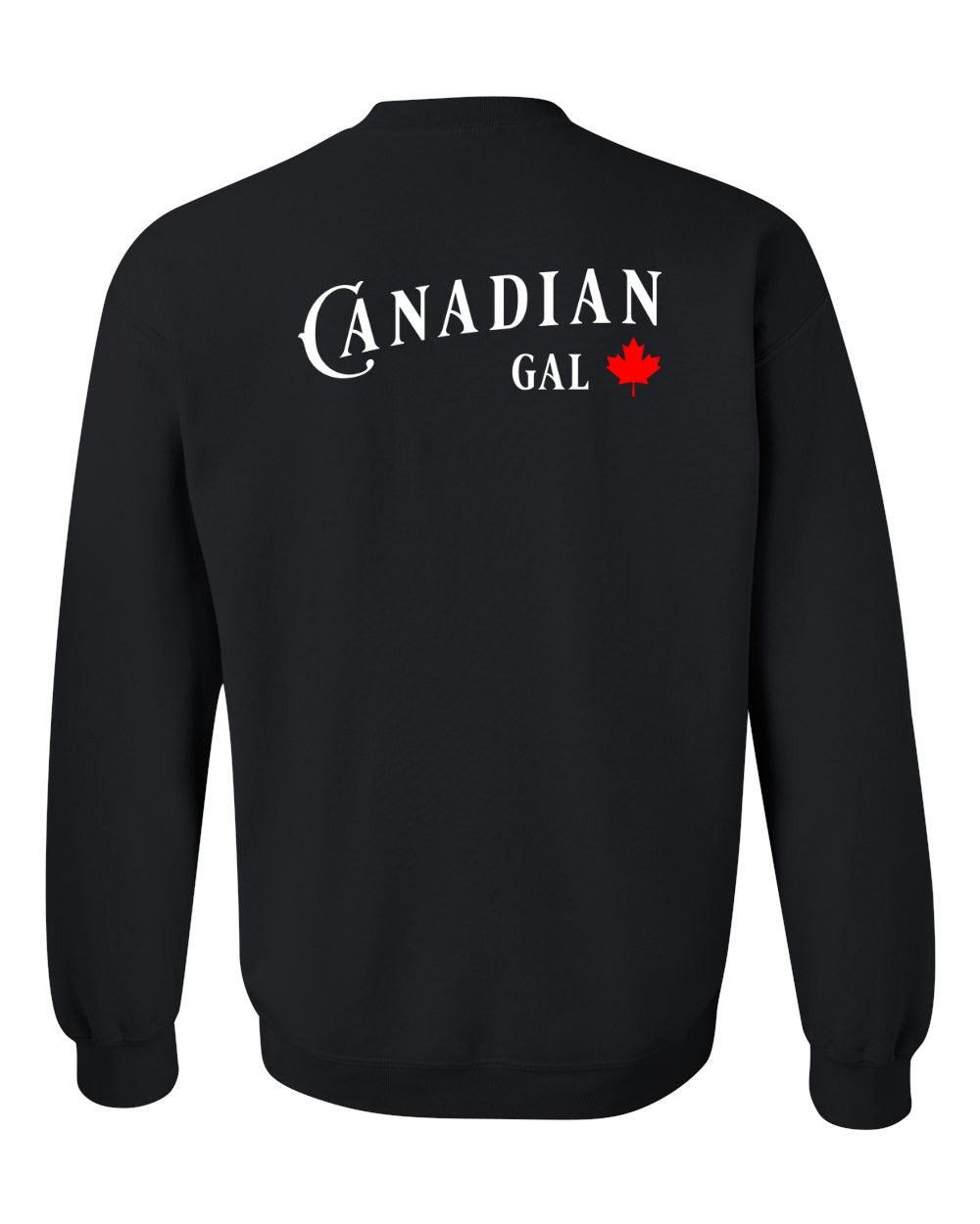 Canadian Gal Left Chest and Back Crewneck - Gildan Canada (sewn Internationally)