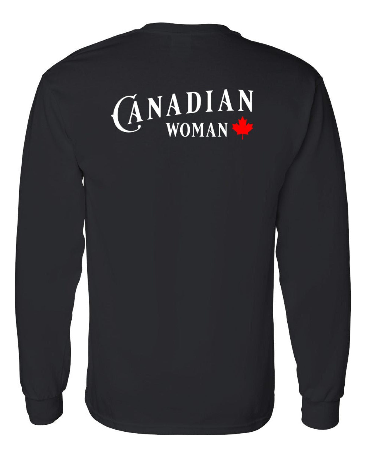 Canadian Woman Left Chest and Back Long Sleeve - Unisex