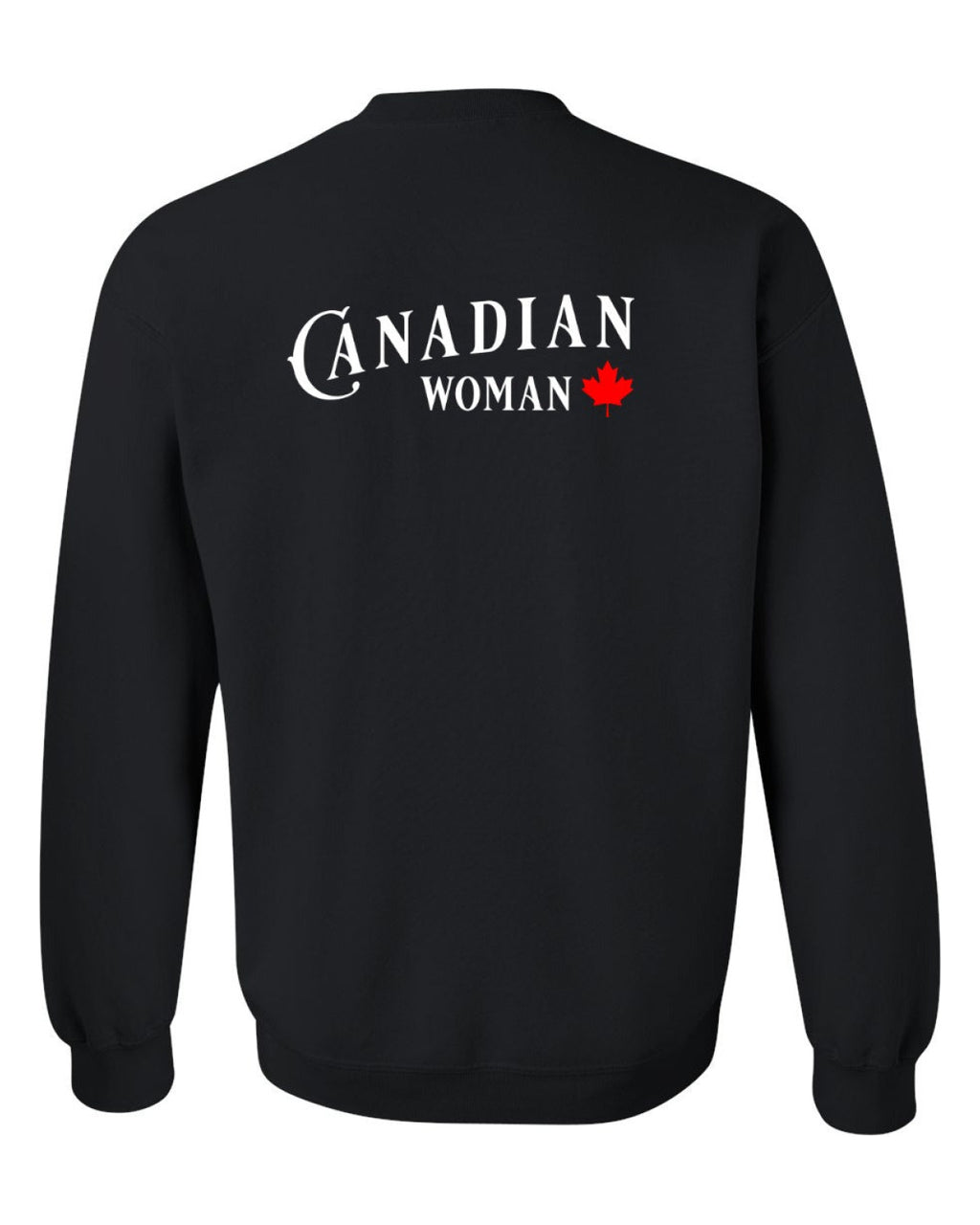 Canadian Woman Left Chest and Back Crewneck - Unisex