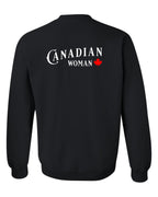Canadian Woman Left Chest and Back Crewneck - Unisex