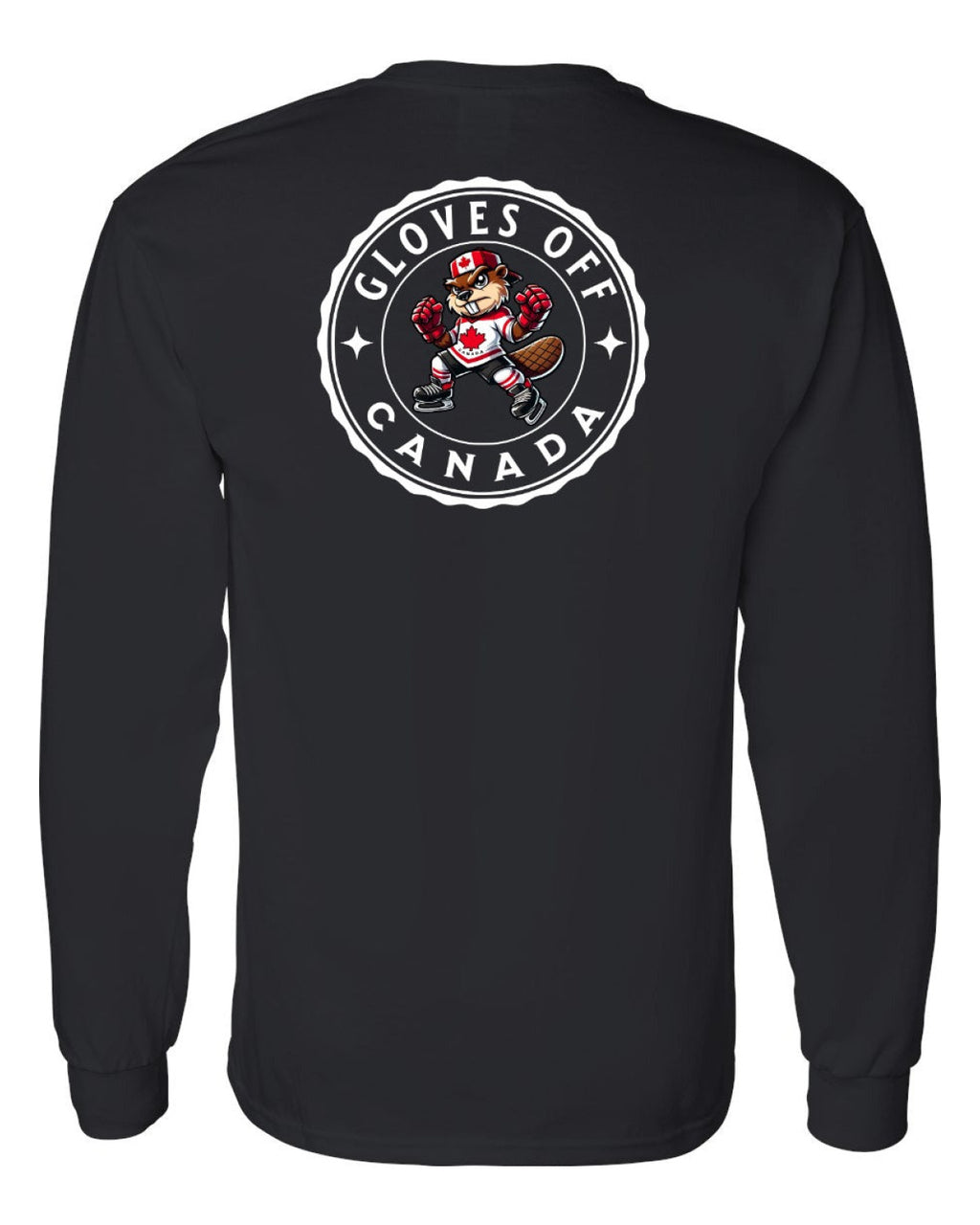 Gloves Off Beaver Left Chest and Back Long Sleeve - Unisex