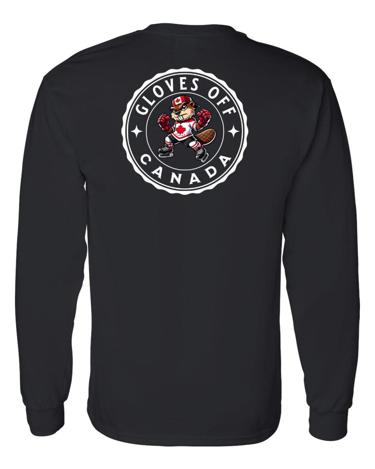 Gloves Off Beaver Left Chest and Back Long Sleeve - Unisex