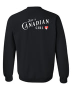Just A Canadian Girl (Heart Flag Full) Left Chest and Back Crewneck - Unisex