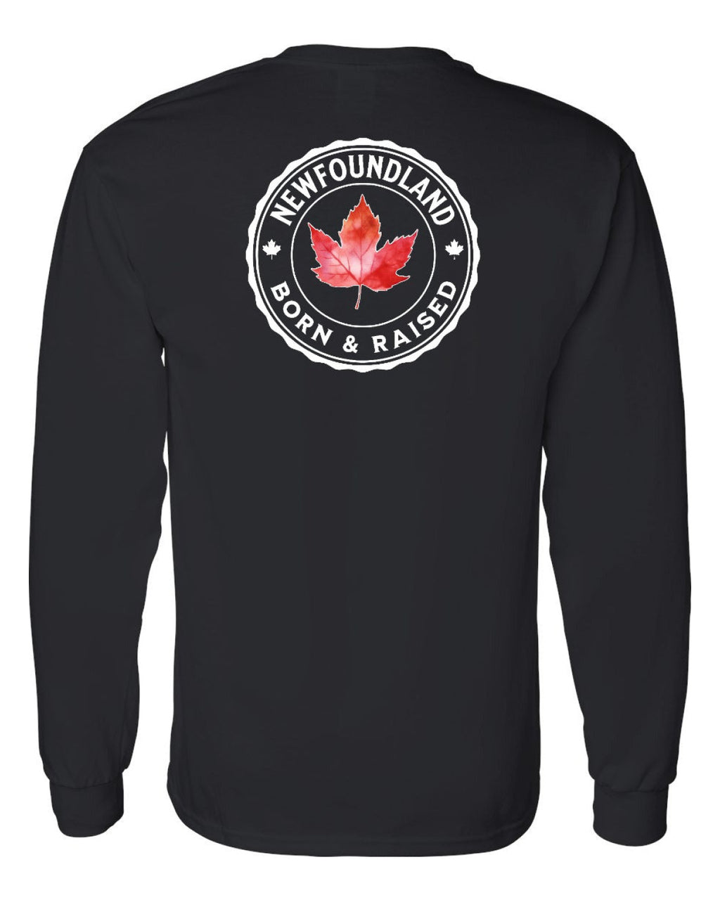 Born and Raised Newfoundland Left Chest and Back Long Sleeve - Unisex
