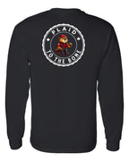 Plaid to the Bone Beaver Left Chest and Back Long Sleeve - Unisex