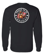 Proud to be Canadian Beaver Left Chest and Back Long Sleeve - Unisex