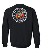 Proud to be Canadian Beaver Left Chest and Back Crewneck - Unisex