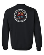 Proud Mean & Nasty Beaver and Moose Left Chest and Back Crewneck - Unisex