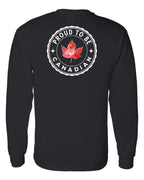 Proud to be Canadian Leaf Left Chest and Back Long Sleeve - Unisex