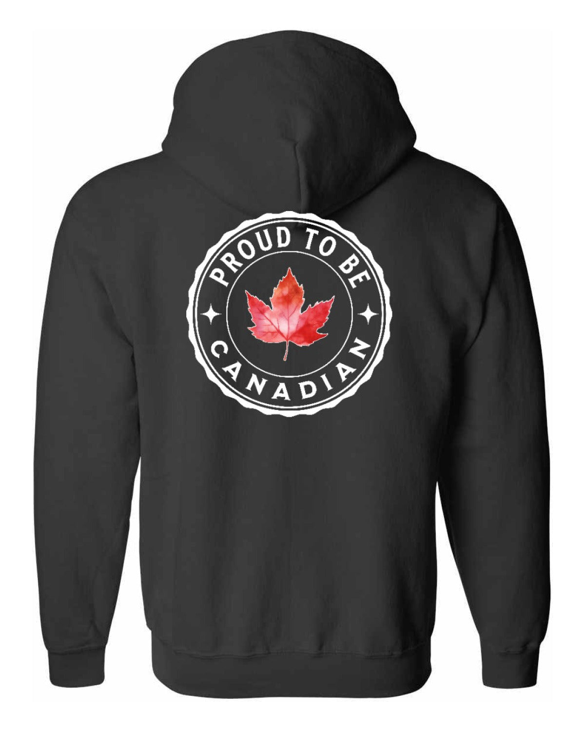 Proud to be Canadian Leaf Left Chest Zip Hoodie - Unisex