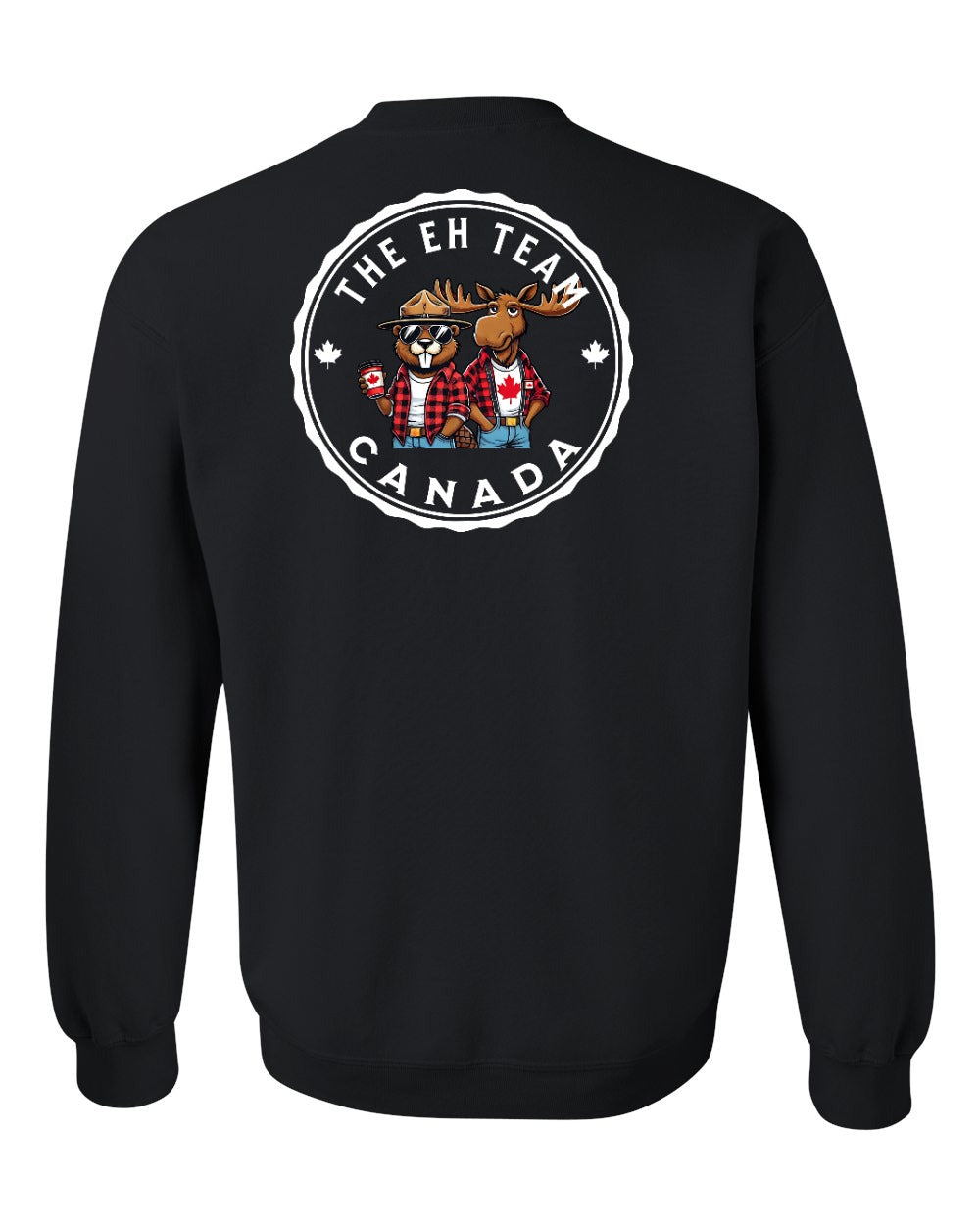 Eh Team Left Chest and Back Crewneck - Gildan Canada (sewn Internationally)