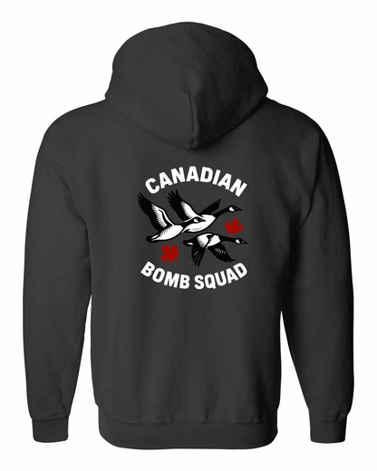 Canadian Bomb Squad Left Chest And Back Zip Hoodie