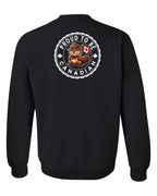 Proud to be Canadian Female Beaver Left Chest And Back  Crewneck - Unisex