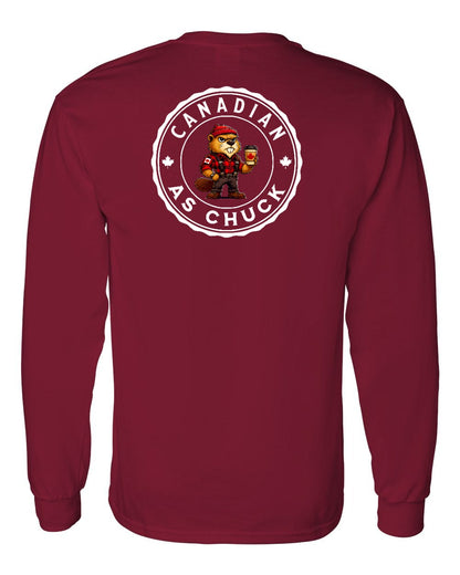 Love it or Leave it Eh! Left Chest and Back Long Sleeve - Gildan Canada (sewn Internationally)