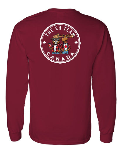 Eh Team Left Chest and Back Long Sleeve - Gildan Canada (sewn Internationally)